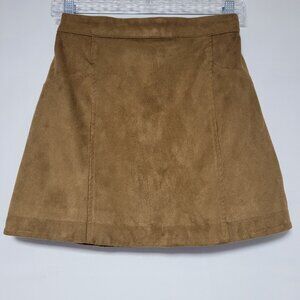 Abercrombie & Fitch Size 0 Faux Suede Mini Skirt Bohemian 70s Inspired Retro
